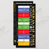 Mah Jongg Charleston Flat Card 2 Menükarte (Vorne/Hinten)