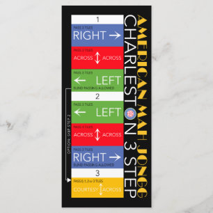 Mah Jongg Charleston Flat Card 2 Menükarte