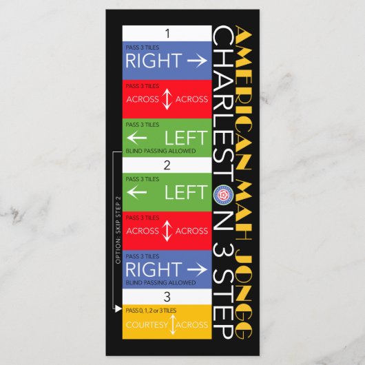 Mah Jongg Charleston Flat Card 2 Menükarte (Vorderseite)