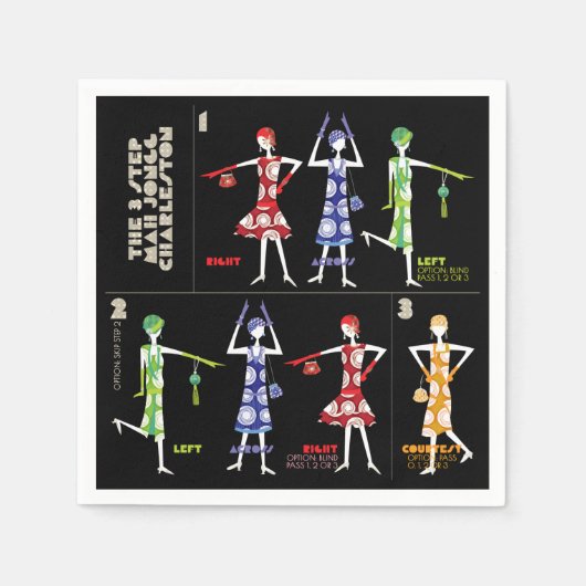 Mah Jongg Charleston Napkins Serviette (Vorderseite)