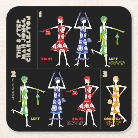 Mah Jongg Charleston Untersetzer (Vorderseite)