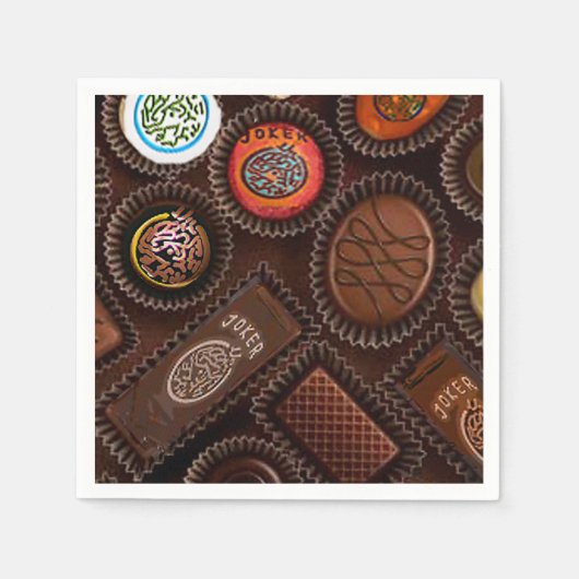 Mah Jongg Chocolate Napkins Serviette (Vorderseite)