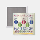 Mah Jongg Christmas Bettors Magnet (Vorderseite/Rückseite)
