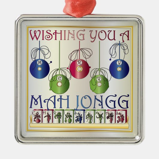 Mah Jongg Christmas Bettors Ornament (Vorne)