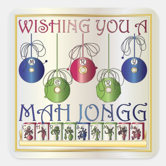 Mah Jongg Christmas Bettors Stickers (Vorderseite)