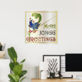 Mah Jongg Christmas One Bam Poster (Heimbüro)