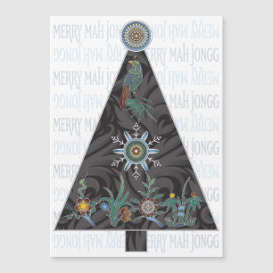 Mah Jongg Christmas Tree Flat Magnet