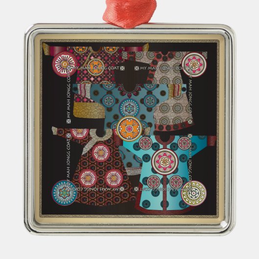 Mah Jongg Coat Ornament Aus Metall (Vorne)