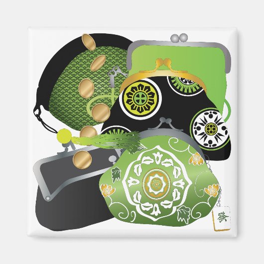 Mah Jongg Coin Purses Magnet (Vorne)