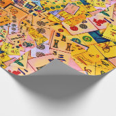 Mah Jongg Collage Wrapping Paper Geschenkpapier (Ecke)
