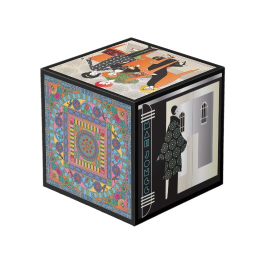 Mah Jongg Cube Würfel (Rückseite Schrägansicht)