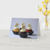 Mah Jongg Cupcakes Notecard Karte (Gelbe Blume)