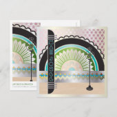 Mah Jongg Deko Ballroom Flat Card Einladung (Vorne/Hinten)