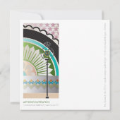 Mah Jongg Deko Ballroom Flat Card Einladung (Rückseite)