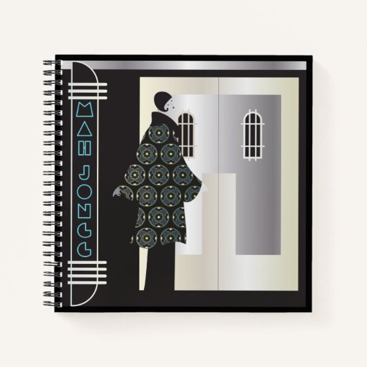 Mah Jongg Deko Notebook Notizblock (Vorderseite)