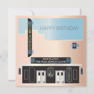 Mah Jongg Deko Theater Flat Card Karte