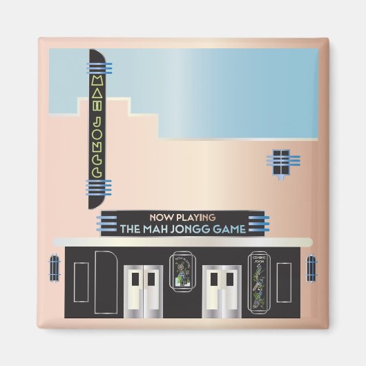 Mah Jongg Deko Theater Magnet (Vorne)