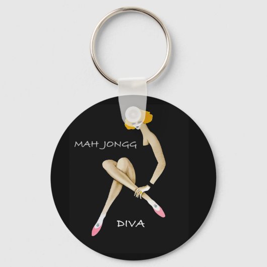 Mah Jongg Diva Schlüsselkette Schlüsselanhänger (Vorderseite)
