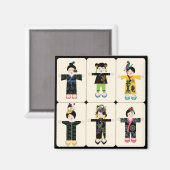 Mah Jongg Dolls Magnet (Vorderseite/Rückseite)