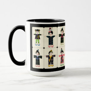 Mah Jongg Dolls Tasse