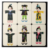 Mah Jongg Dolls Tile Fliese (Vorderseite)