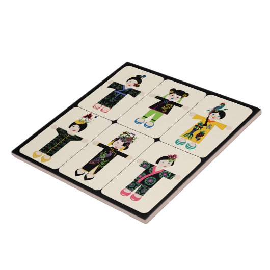 Mah Jongg Dolls Tile Fliese (Seite)