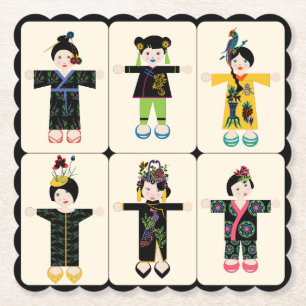 Mah Jongg Dolls Untersetzer