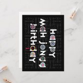 Mah Jongg Dots Birthday Karte (Vorderseite/Rückseite Beispiel)