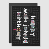 Mah Jongg Dots Birthday Magnetkarte (Vorne/Hinten)