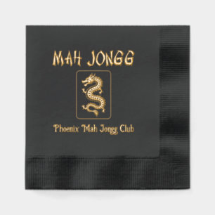 Mah Jongg-Drachenkiel #1 Name / Club Name Servietten Mit Folie