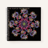 Mah Jongg Dragon Jahr-Notebook Notizblock (Vorderseite)