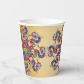 Mah Jongg Dragon Jahr Paper Cups Pappbecher (Vorderseite)
