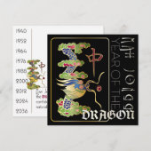Mah Jongg Dragon Year Flat Card Einladung (Vorne/Hinten)