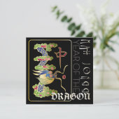 Mah Jongg Dragon Year Flat Card Einladung (Stehend Vorderseite)