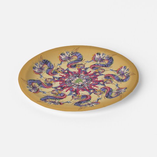 Mah Jongg Dragon Year Paper Teller (Schrägansicht)