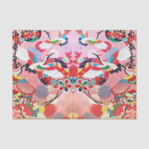 Mah Jongg Egrets im Paradies Seidenpapier