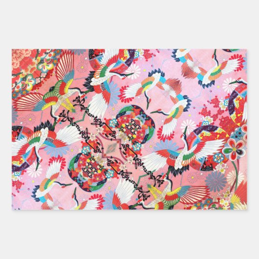 Mah Jongg Egrets, Positano und Fleuresse Geschenkpapier Set (Vorderseite)