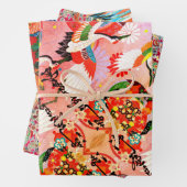 Mah Jongg Egrets und Paisley Wrapping Paper Sheets Geschenkpapier Set (Beispiel)