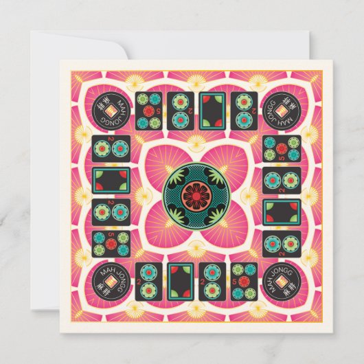 Mah Jongg Fan 2025 Flachkarte Karte (Vorderseite)