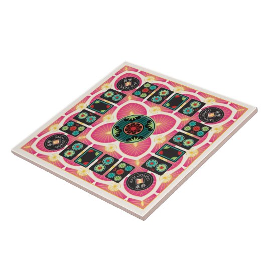 Mah Jongg Fan 2025 Keramik Tile Fliese (Seite)