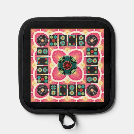 Mah Jongg Fan 2025 Pot Holder Topflappen (Vorderseite)