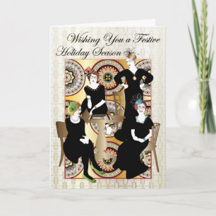 Mah Jongg Festive Feiertagskarte