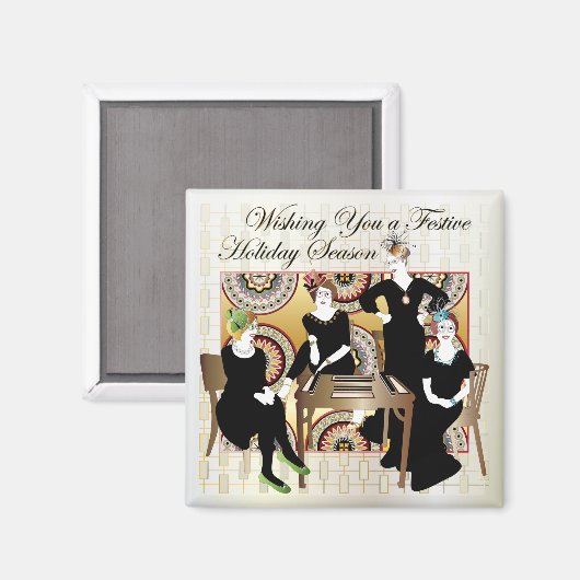 Mah Jongg Festive Magnet (Vorderseite/Rückseite)