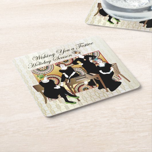 Mah Jongg Festive Rechteckiger Pappuntersetzer (angewinkelt)