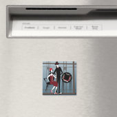 Mah Jongg Flappers Couple Magnet (In Situ (Geschirrspüler))