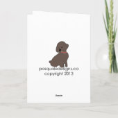 Mah Jongg Flappers Dog Birthday Card Karte (Rückseite)