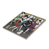 Mah Jongg Flappers Dog Tile Fliese (Seite)