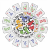 Mah Jongg Friends Vinyl Sticker (Vorderseite)