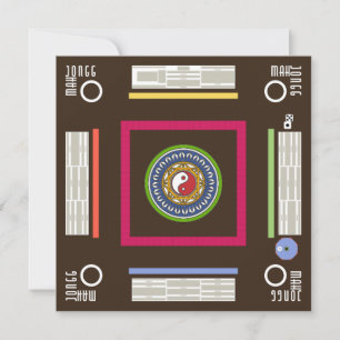 Mah Jongg Game Card Einladung