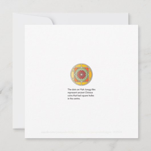 Mah Jongg Game Flat Card (Rückseite)